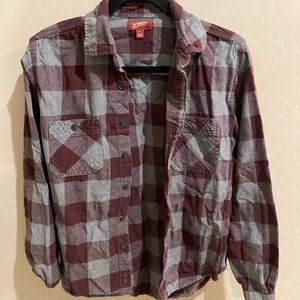 Maroon & Grey Arizona Jean Flannel (Size: Small)